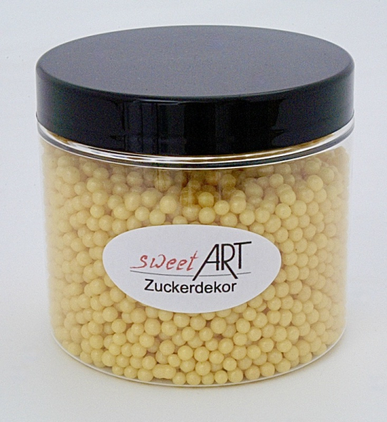 Zuckerperlen Medium Glimmer Gelb 40 g bei sweetART-01